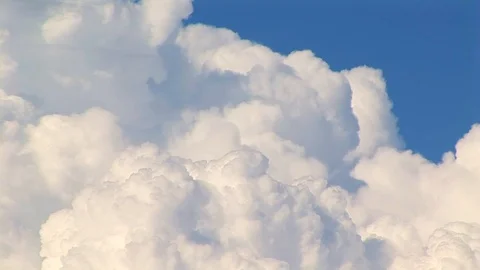 Giant clouds in motion with blue sky in background in Needles, California USA Stock Footage 103290184