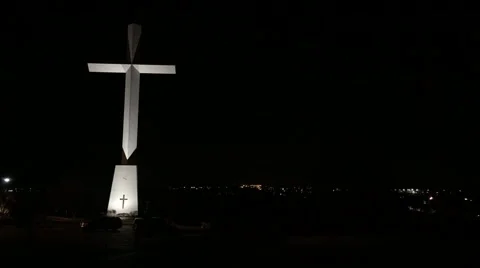 Giant Cross Time Lapse Stock Footage 47908078