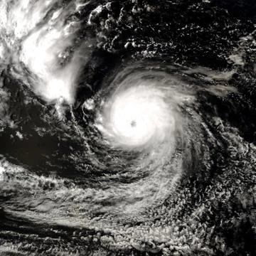 Giant cyclone on the planet Earth. Elements of this image furnished by NASA Stockfoto's
