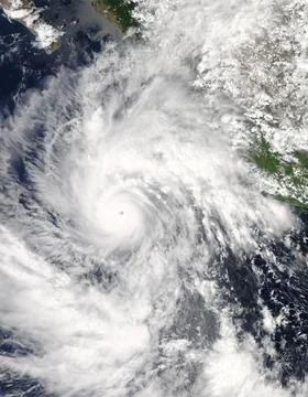 Giant cyclone on the planet Earth. Elements of this image furnished by NAS... Foto stock