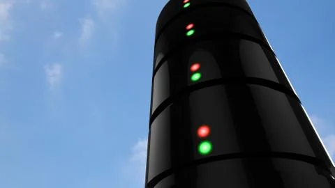 Giant database server Stock Illustration