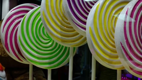 Giant decorative lollipops Stock Footage 328638335