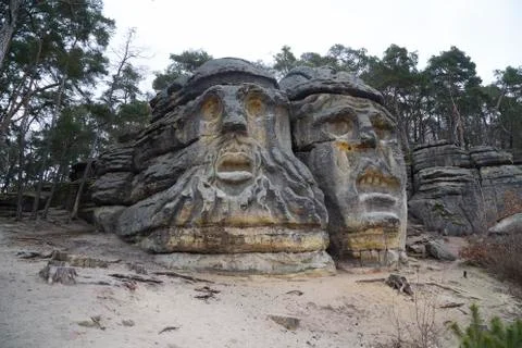 Giant devil's heads Stock Photos