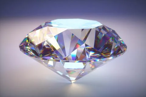 Giant Diamond Gem With Clipping Path Illustrazione stock