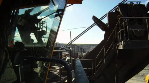 Giant excavator camera 2 Stock Footage 788185
