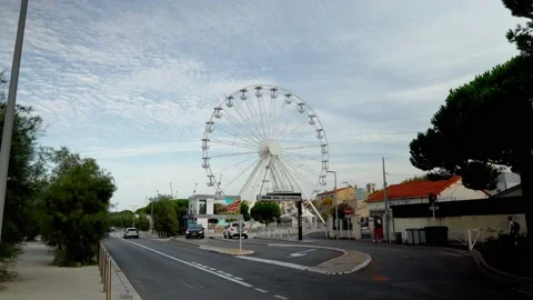 Giant Ferris Wheel in Antibes Stock Footage 208457604
