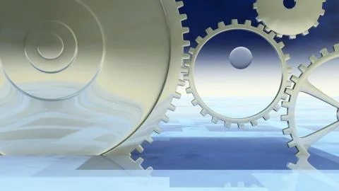 Giant Gear Background 스톡 일러스트