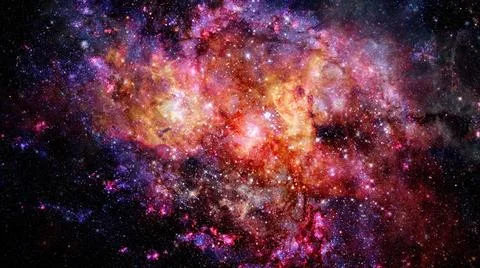 Giant glowing nebula. Space background. Elements of this image furnished b... Stock Photos