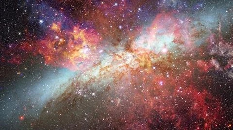 Giant glowing nebula. Space background. Elements of this image furnished b... Stock Photos