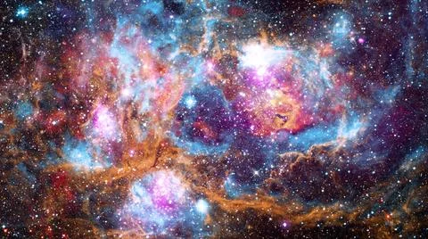 Giant glowing nebula. Space background. Elements of this image furnished b... Stock Photos