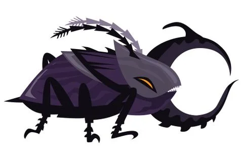 Giant goliath bug beetle Stock Illustration