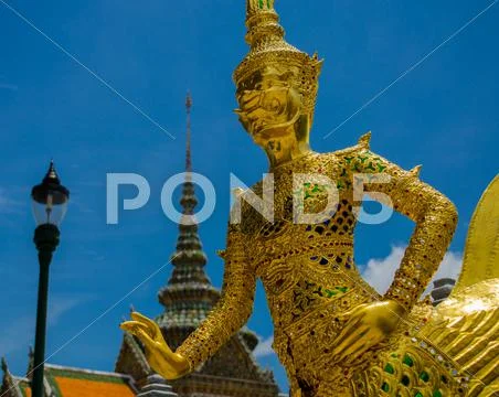 Giant guardian at wat phra kaew,bangkok Stock Photos