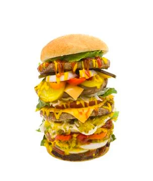 Giant hamburger Stock Photos