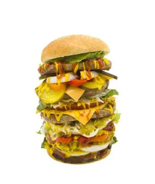 Giant hamburger Stock Photos