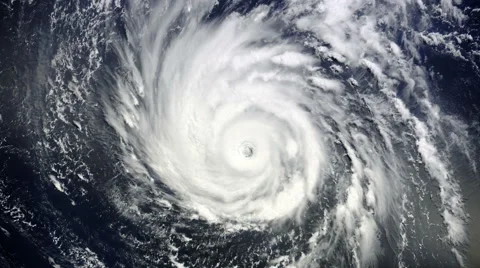 Giant hurricane seen from the space Stock Footage 64810921
