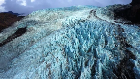 Giant Ice field with breath taking natural sculptures Stock Footage 128662415