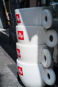 Giant illy Cups Stock Photos