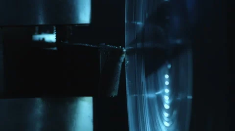 Giant Lathe Close up cutting Video stock 40686545