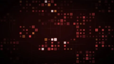 Giant LED pixel wall display with blocks Stock Footage 339324792