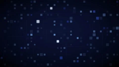 Giant LED pixel wall display with blocks Video stock 339324798