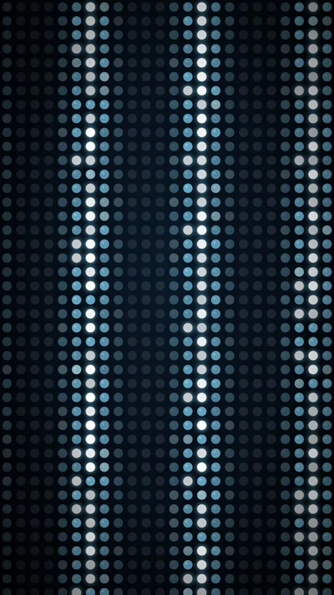 Giant LED pixel wall display with bulbs Stock Footage 339324821