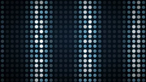 Giant LED pixel wall display with bulbs marquee 動画素材 339324981