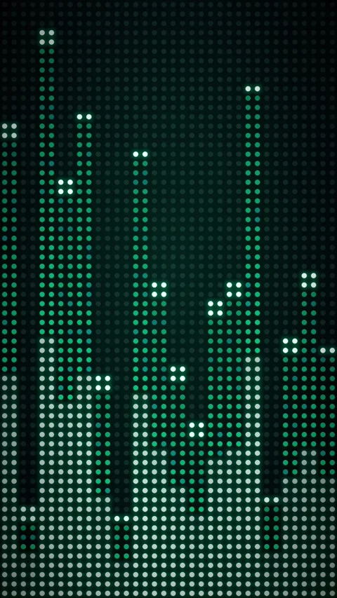 Giant LED pixel wall display with equalizer 動画素材 339325107