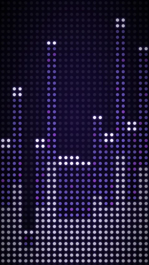 Giant LED pixel wall display with equalizer Video stock 339325155