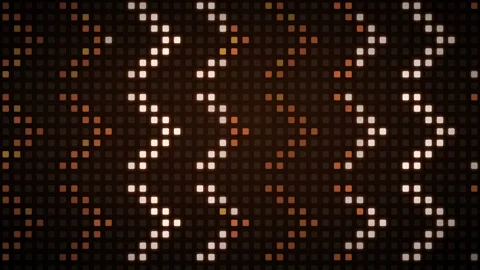 Giant LED pixel wall display with pattern arrow sunset 動画素材 339325216
