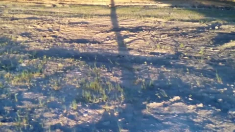Giant legs walking shadow 動画素材 90728435
