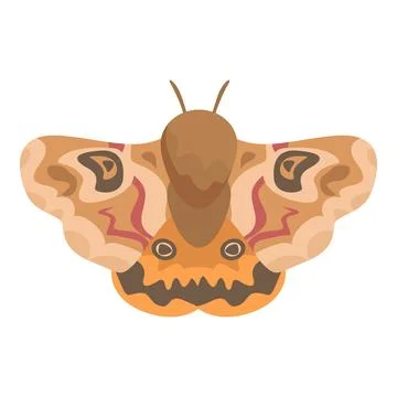 Giant leopard moth spreading its wings on white background Stock Illustration
