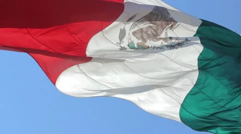 Giant Mexican Flag Stock Footage 10699585