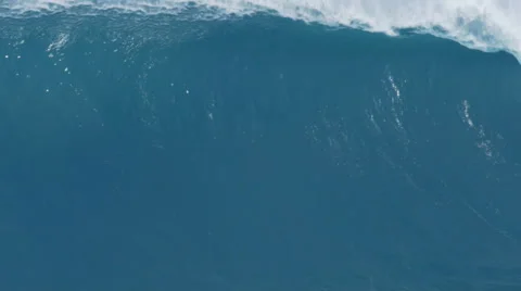 Giant Ocean Wave Breaking in Hawaii. Slow Motion HD. Surfing Jaws Stock Footage 59194693