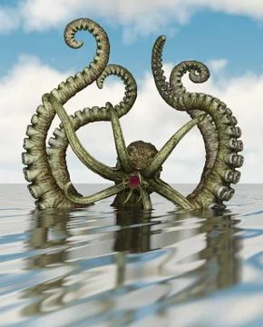 Giant Octopus Stock Illustration