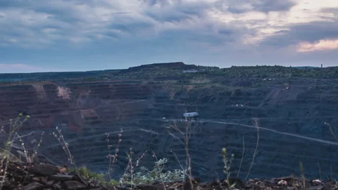 Giant open pit time lapse Stock Footage 126237519