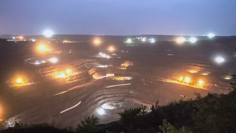 Giant open pit time lapse Stock Footage 126240533