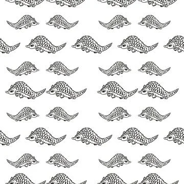 Giant pangolin pattern Stock Illustration