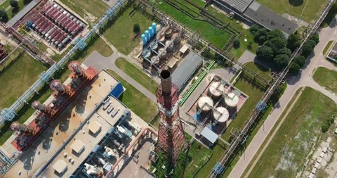 A Giant Pipe Through Which Toxic Compounds Are Released During Production Stock-Footage 196211111