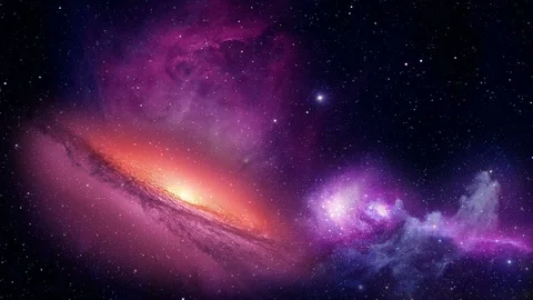 Giant purple galaxy space zoom animation Stock Footage