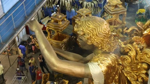 Giant robot of a carnival float Stock Footage 88115509