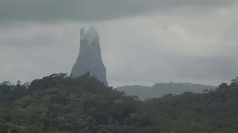 The giant rock on the valley 스톡 동영상 76400394