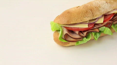Giant Salad Sub Dolly Stock Footage 832068