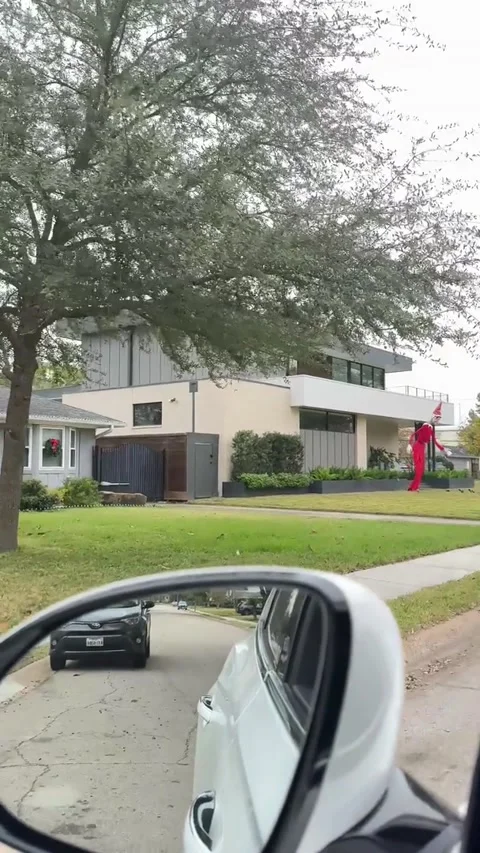 Giant Scary Skeleton Elf-on-the-Shelf, Houston, Texas, USA - 14 Dec 2025 Stock Footage 324760313