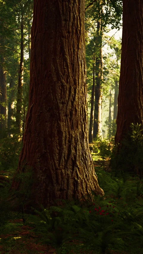 Giant sequoias in the giant forest grove in the Sequoia National Park Stock Footage 278963354