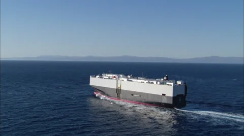 Giant Ship Ocean Stock Footage 37405241