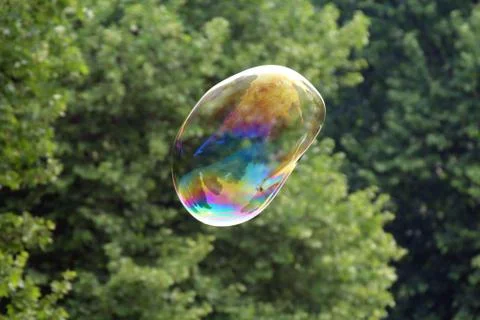 Giant soap bubbles Foto stock