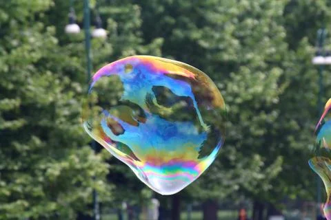 Giant soap bubbles Stock Photos