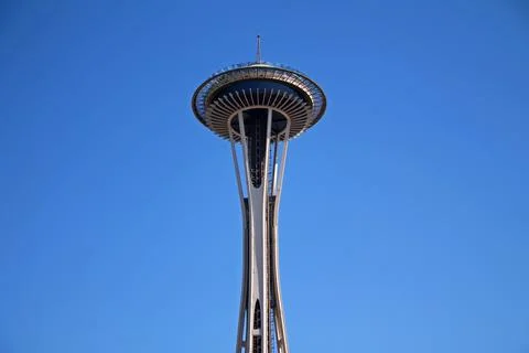 The giant Space Needle seen from below Stock Photos