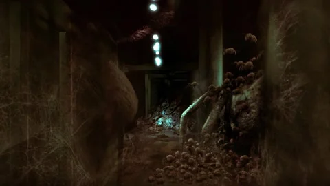 Giant spider cavern 3D animation Stock Footage 243176496