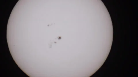 Giant sunspots through unstable atmosphere Stock Footage 33862988